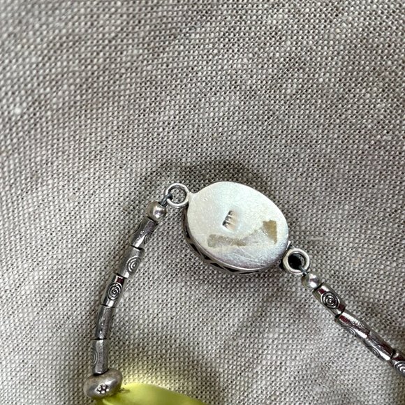 Resin and sterling chunky 24" necklace - 1980s vintage - Picture 4 of 5